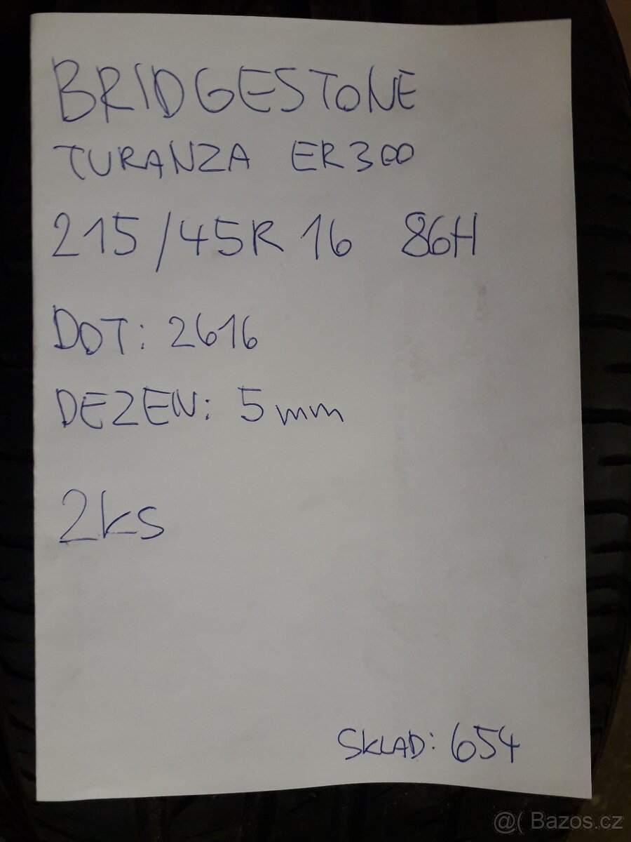 215/45R16 86H Bridgestone Turanza ER300 - 3