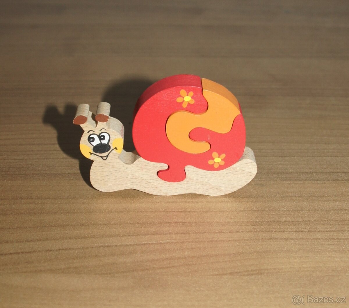 Dřevěný vláček + šnek - 3