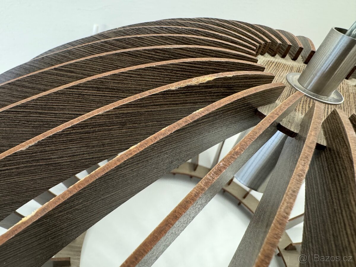 Závěsný lustr hnědý - 3