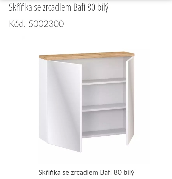 Zrcadlová skříňka 80 cm - 3