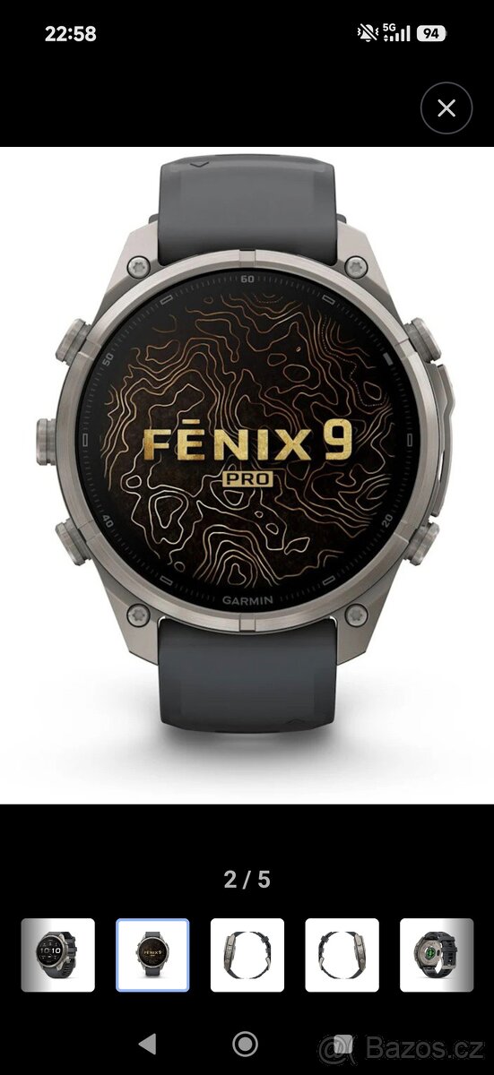 Garmin Fenix 9 Pro 47mm AMOLED Titanium Graphite/Black - 3