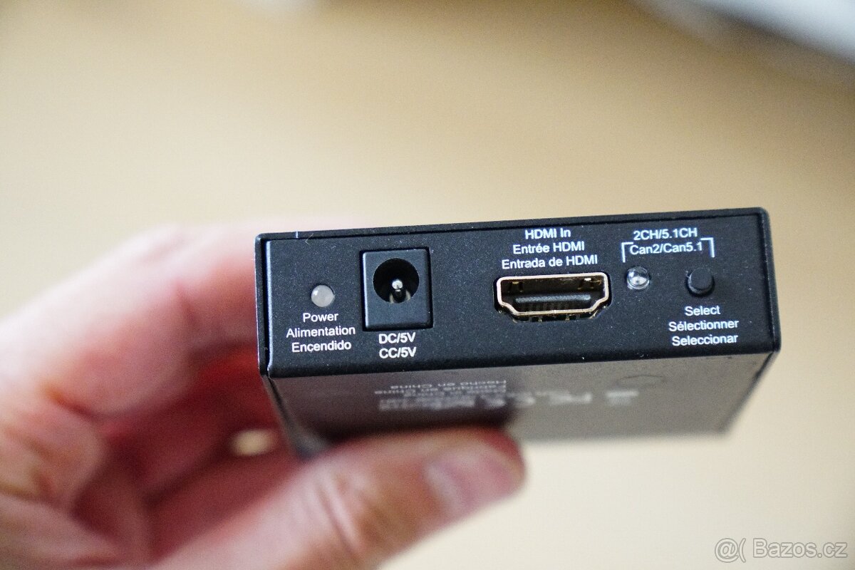 Audio extraktor 2CH/5.1CH 4K/2K + 5V zdroj - 3
