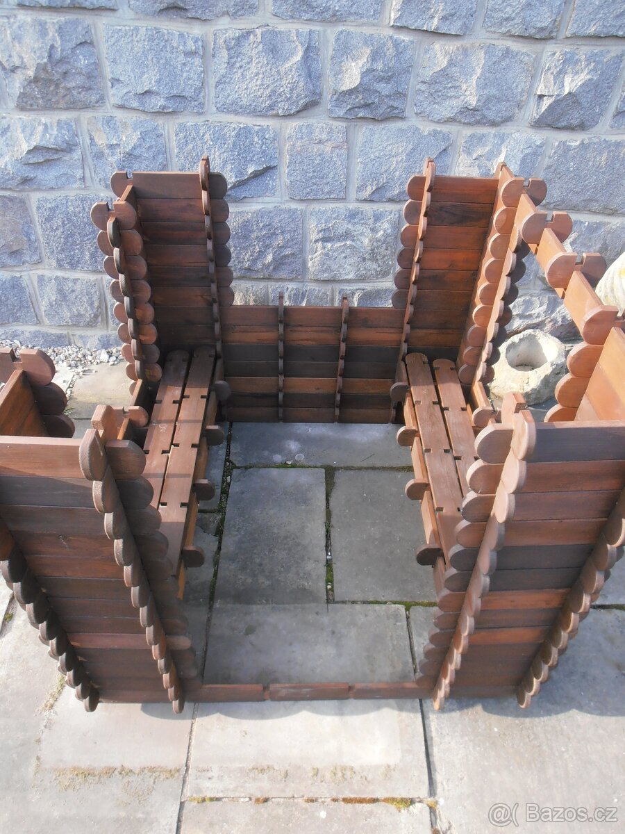 Domeček dětský, skládací stavebnice, masiv, jako LEGO - 3