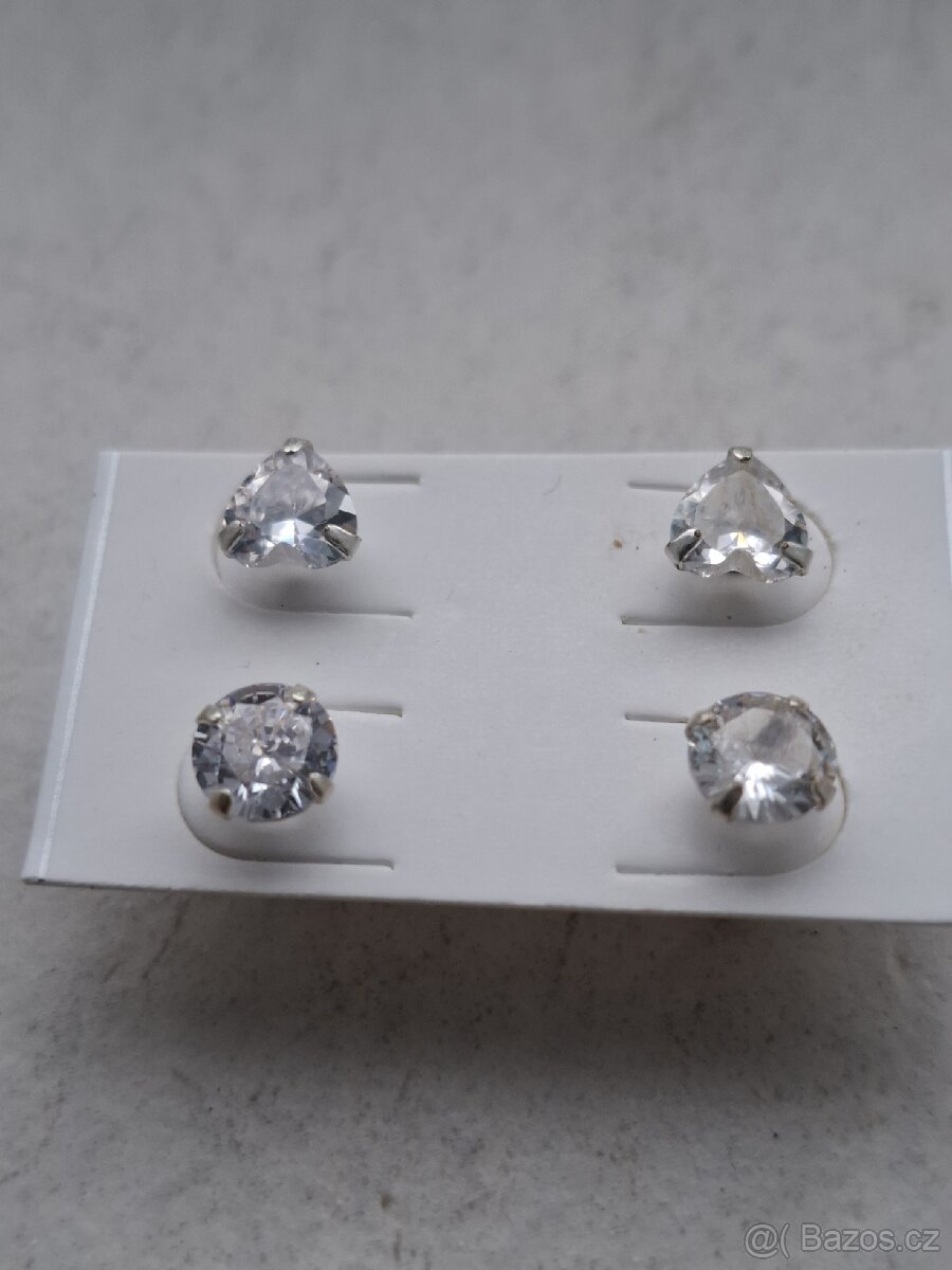 Dámské stříbrné náušnice NOVÉ - 3