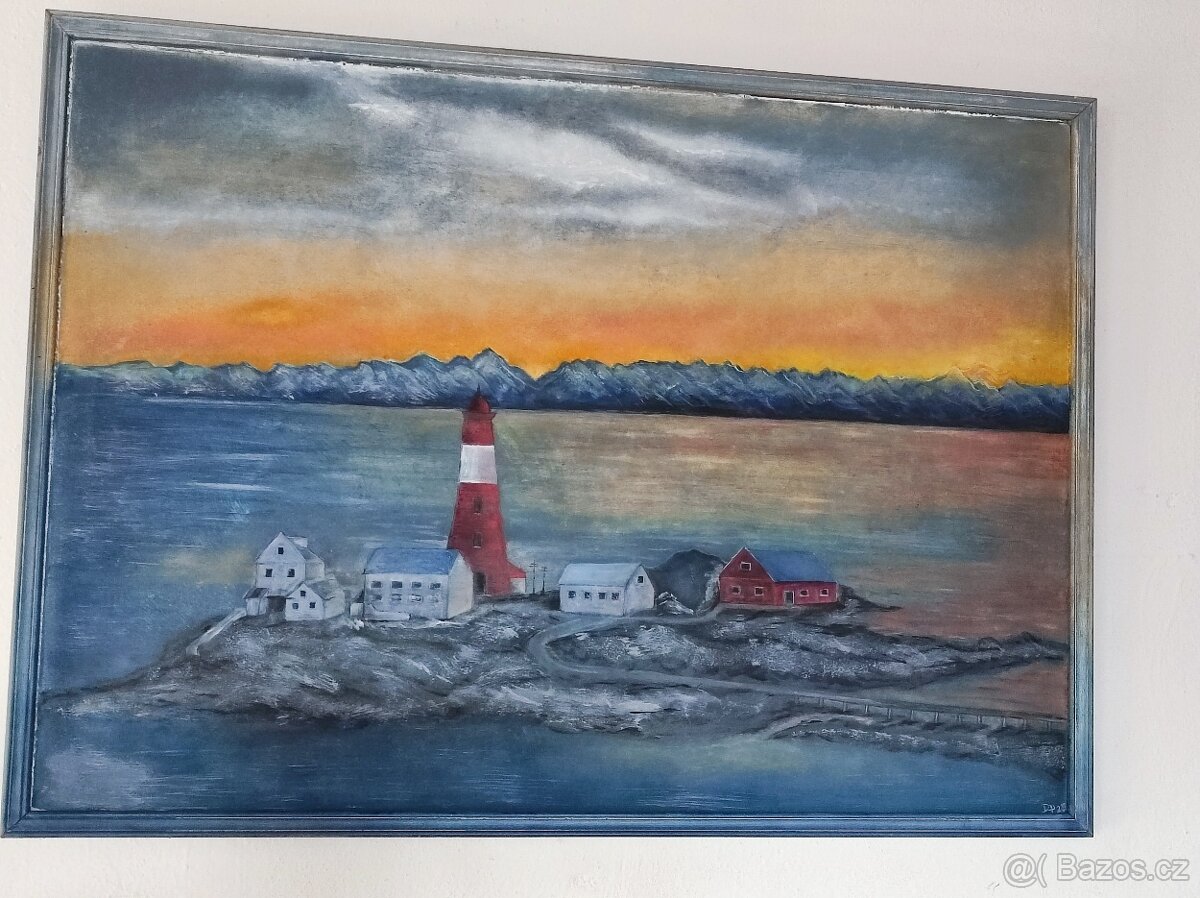 Obraz - maják - Norsko - 3