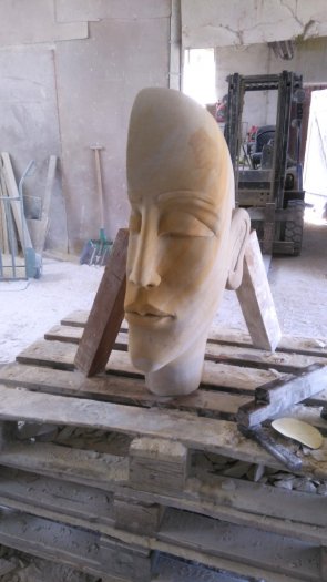 Moderní socha do zahrady z přírodního kamene, pískovce - 3