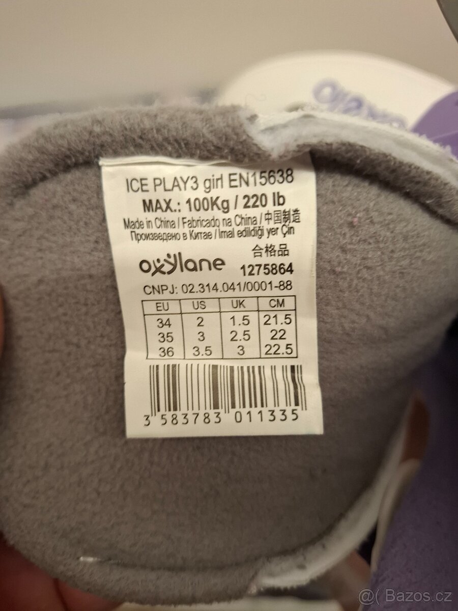 Prodej dívčí brusle Oxelo 34-36 - 3