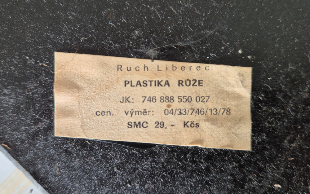 Plastika růže - ČSSR, Ruch Liberec, asi dřevo - 3