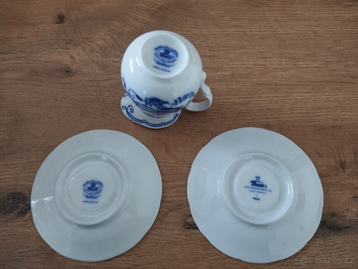 Mlékovka s podšálky cibulák Thun - 3