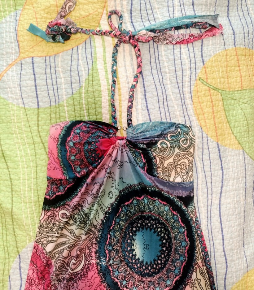 Šaty za krk,dlouhe. 42/44 - 3