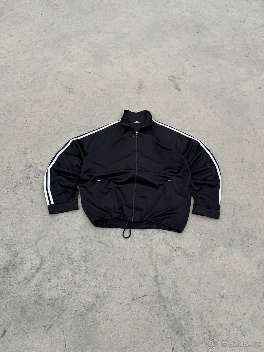 Adidas track jacket – černá | 3 stripes |mikina na zip - 3