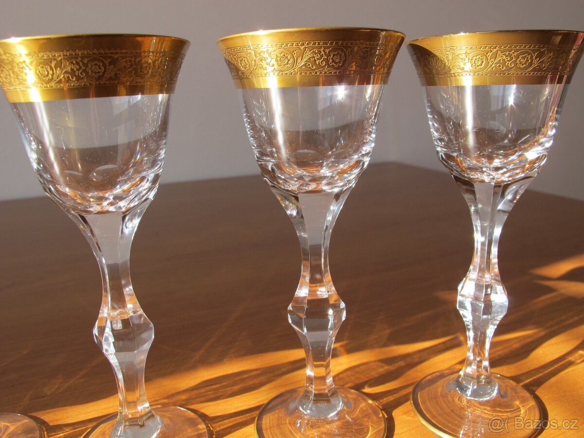 Prodám pozlacené skleničky - 3