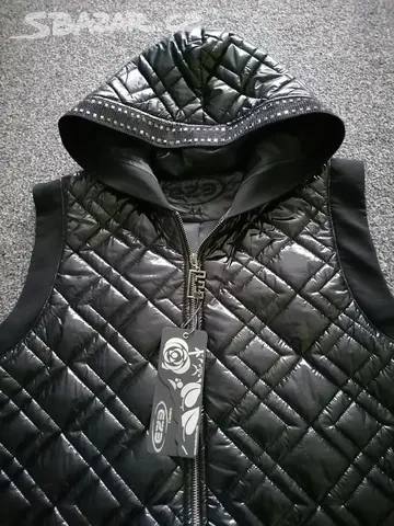 Dámská vesta s kapucí s kamínky vel 44 - 3