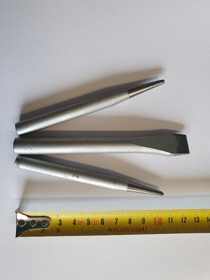 Sada sekáč, důlčík, průbojník - 3