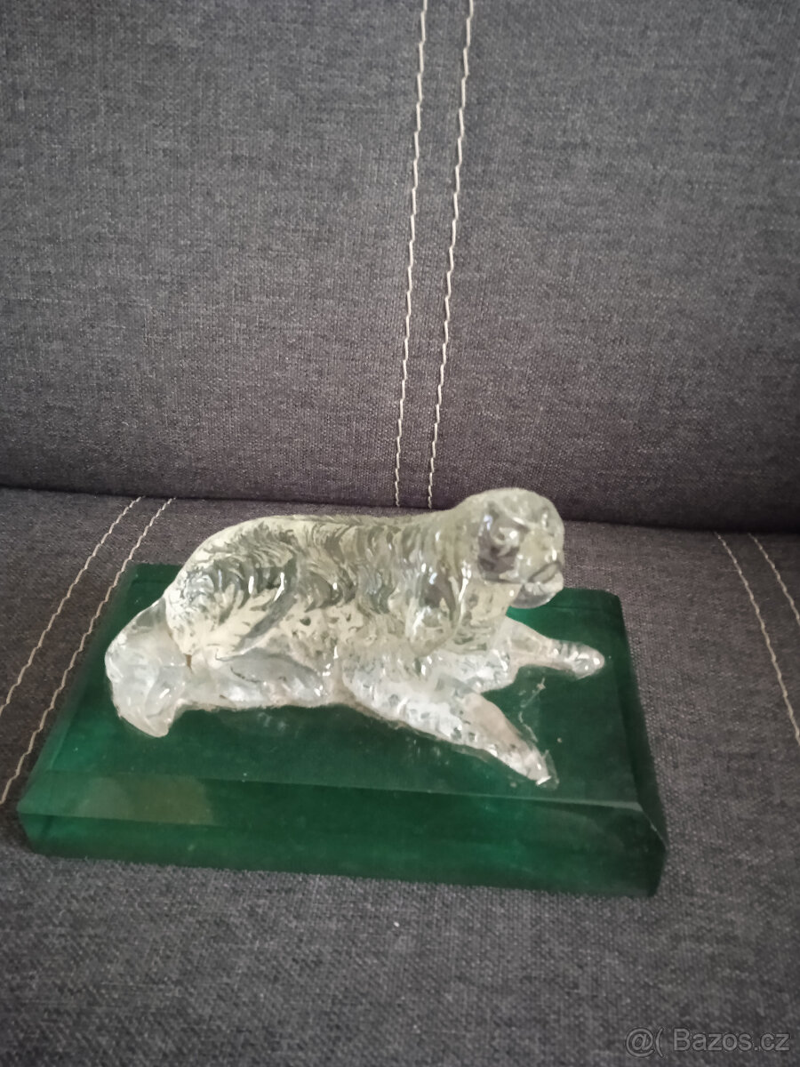Starožitná těžítka,Skleněná ryba - 3
