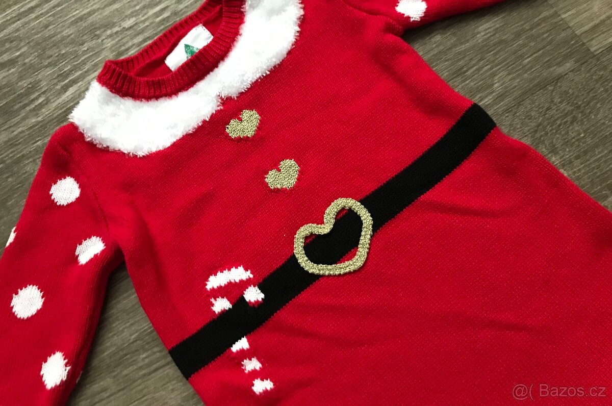 Vánoční šaty, vel. 80/86 - 3