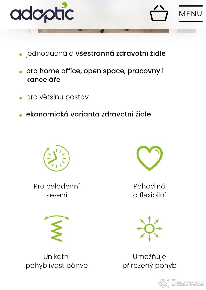 Kancelářská zdravotní židle Adaptic EASY - 3