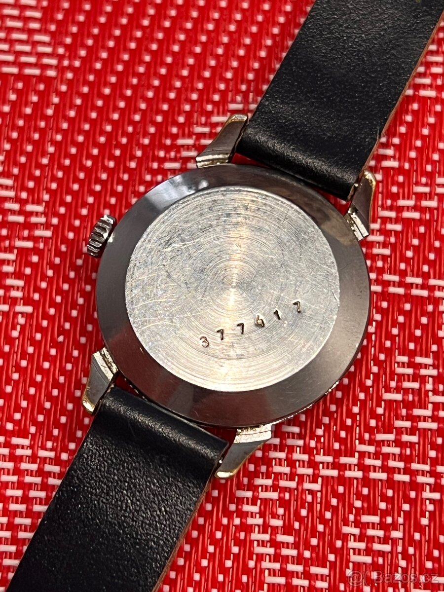 Hodinky Prim pavouček – modré indexy + řemínek Saturn Sport - 3