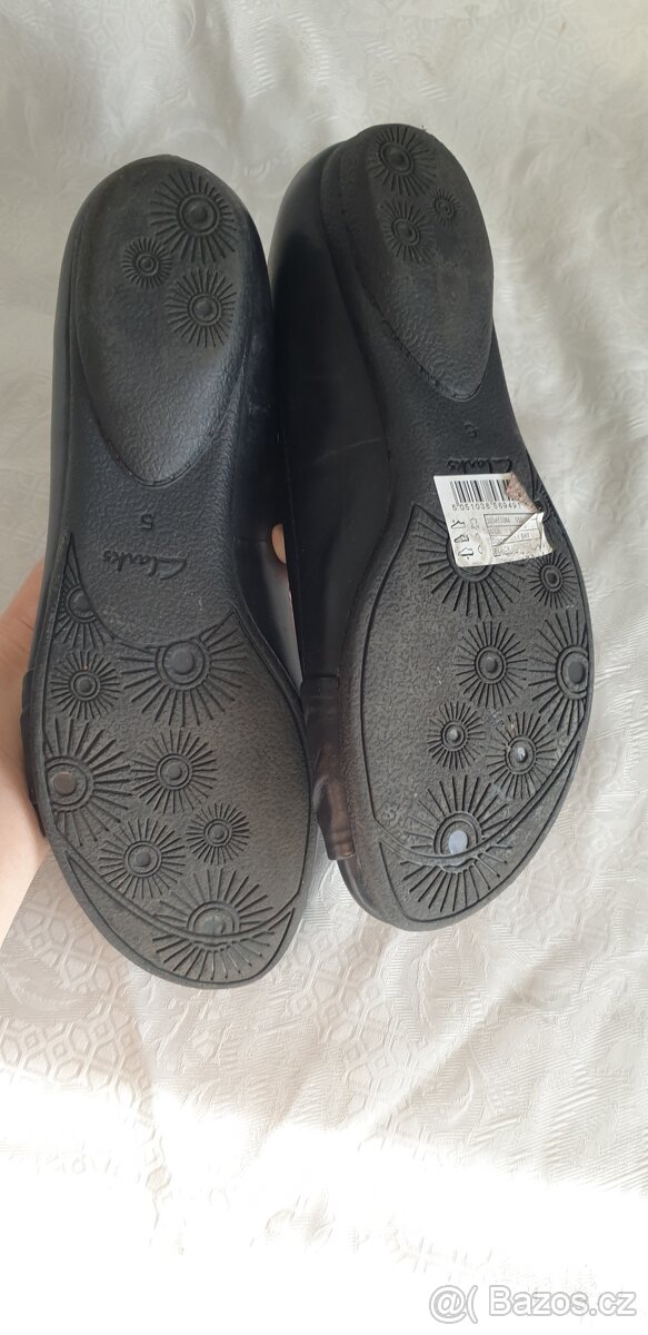 Dámské kožené baleriny Clarks, velikost 38 - 3