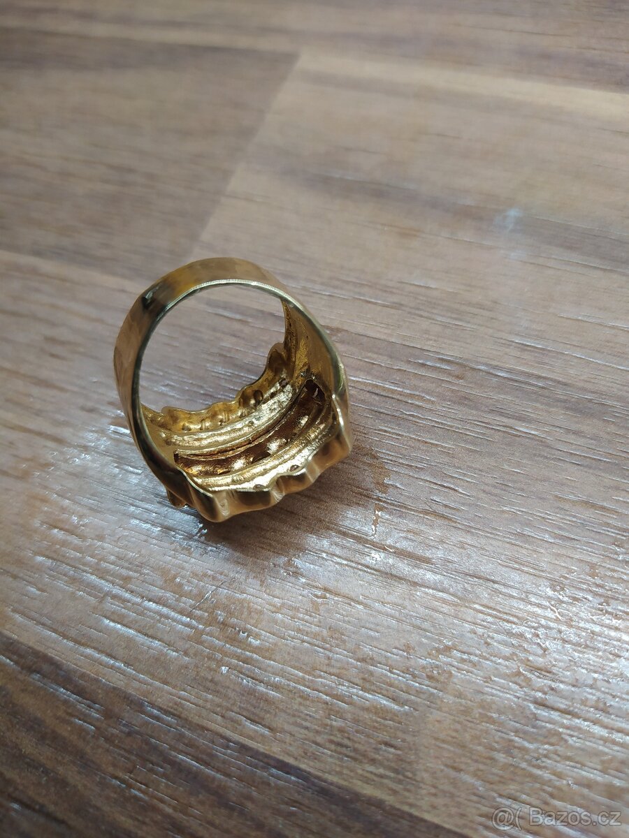 Dámský zlatý luxusní prsten - 3