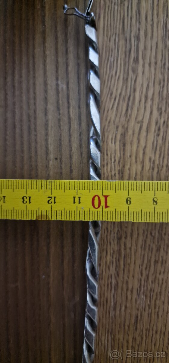 Stříbrný náramek masivní 121g - 3