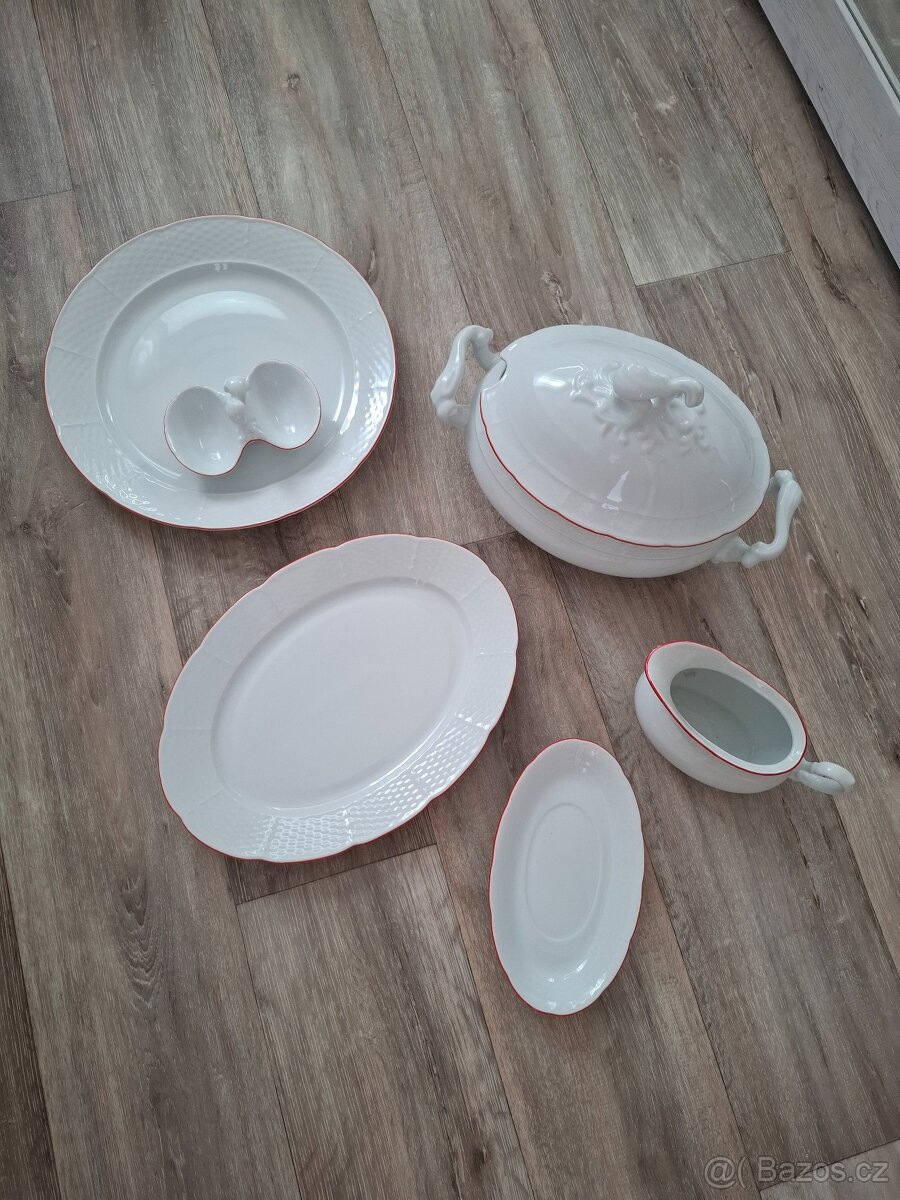 Porcelánová servírovací sada Czechoslovakia 5ks - 3
