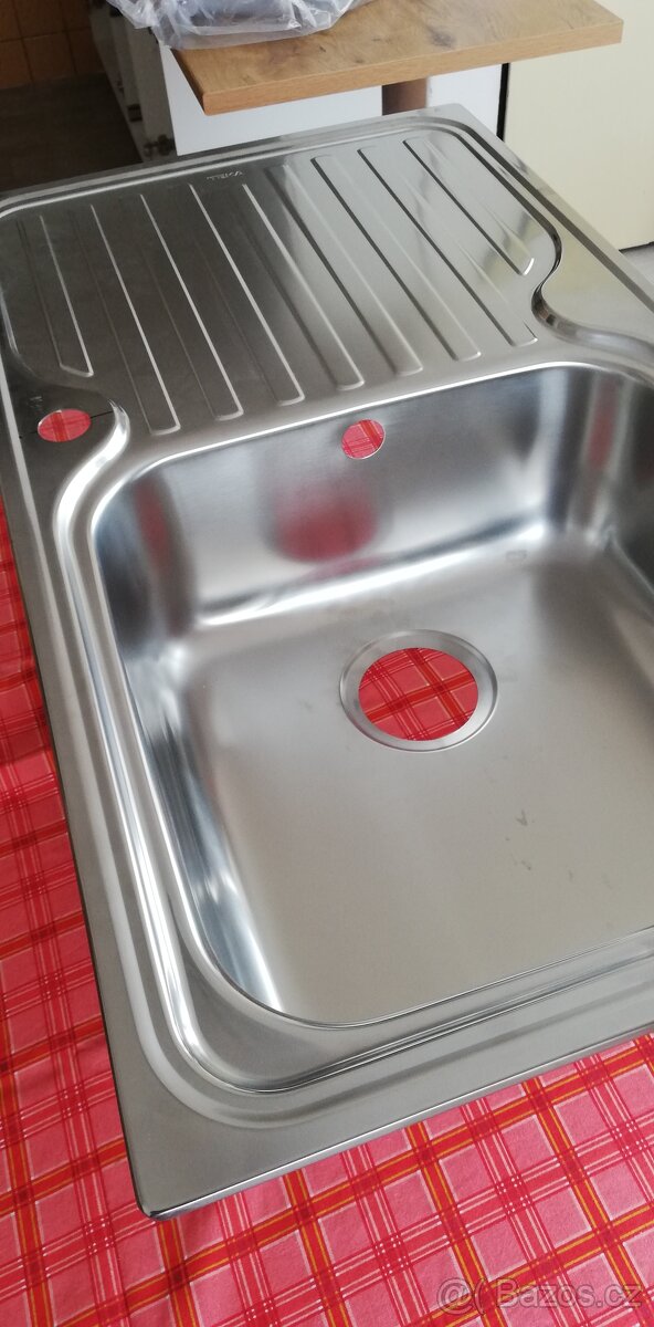 Kuchyňský dřez, nerezový, nový - 3
