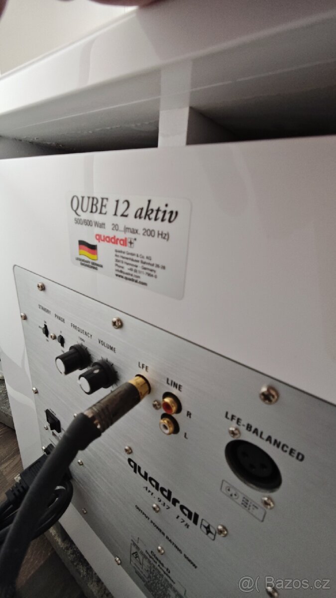 Quadral qube12 subwoofer bílí lesk - 3