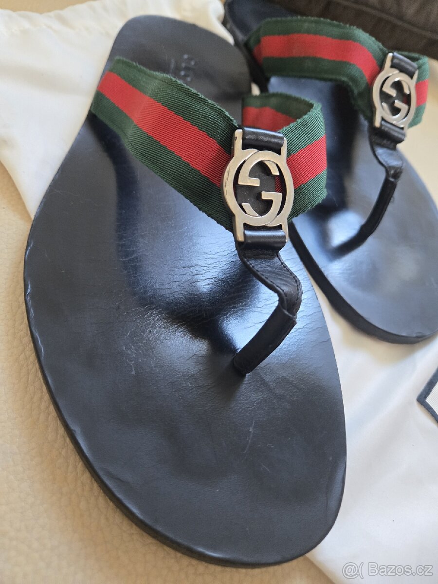 Gucci Mens Riviera Nero/Black sandal - 3