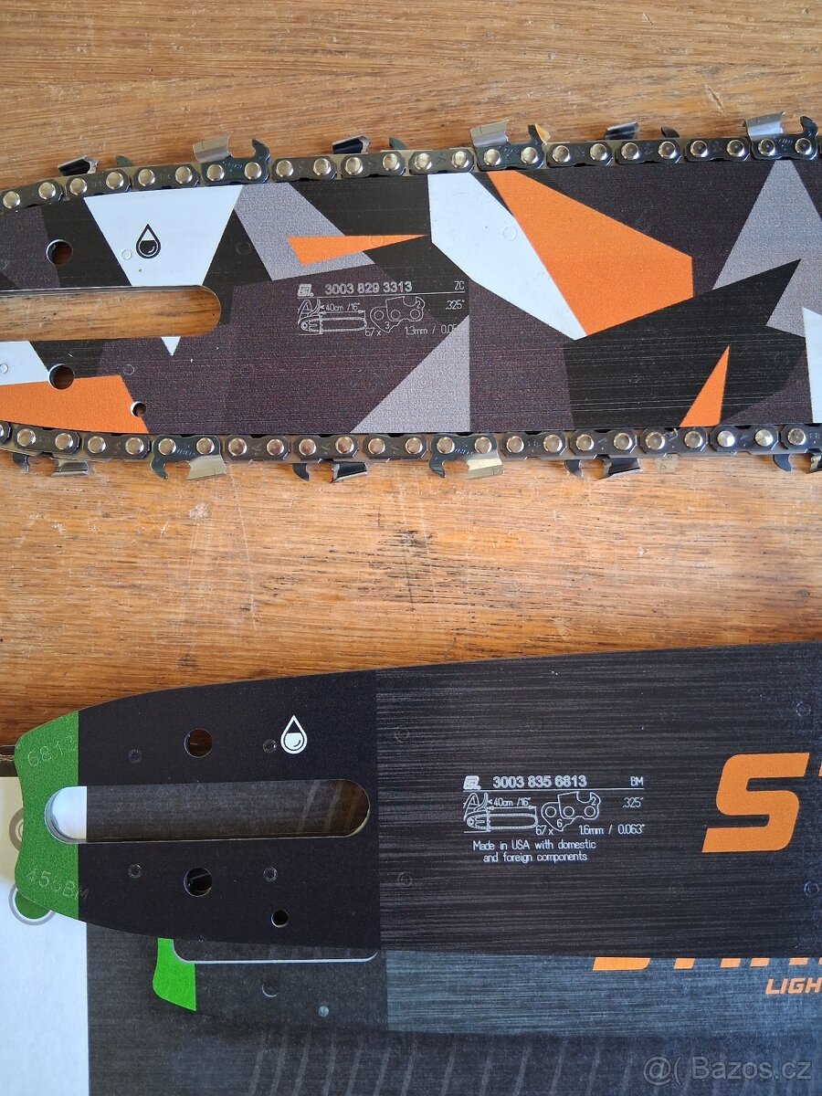 Vodící lišty stihl, řetězy - 3
