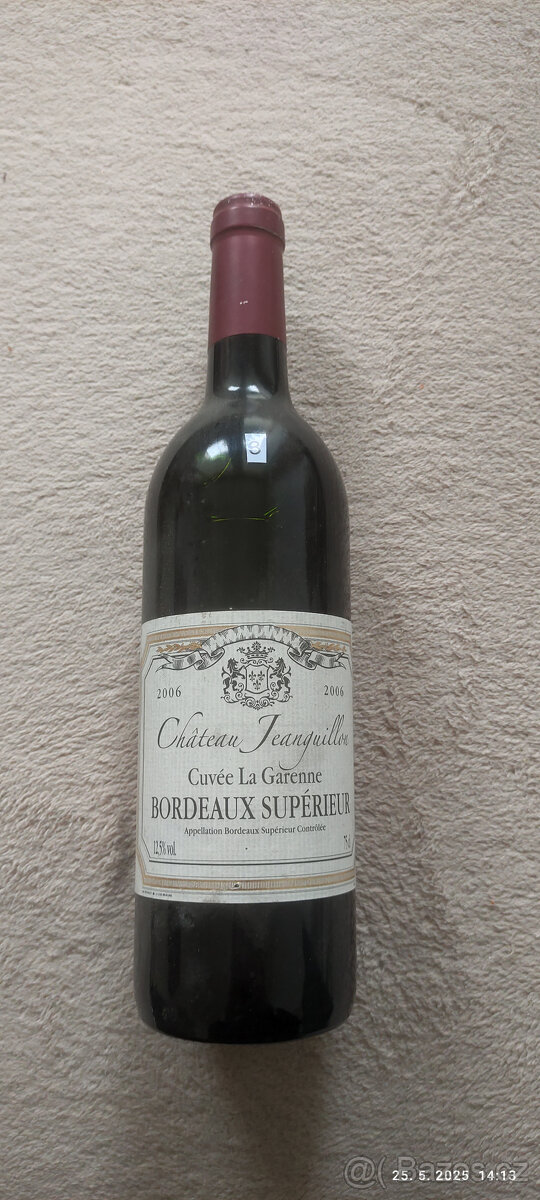 Zberatelske vína Bordeaux vid popis - 3