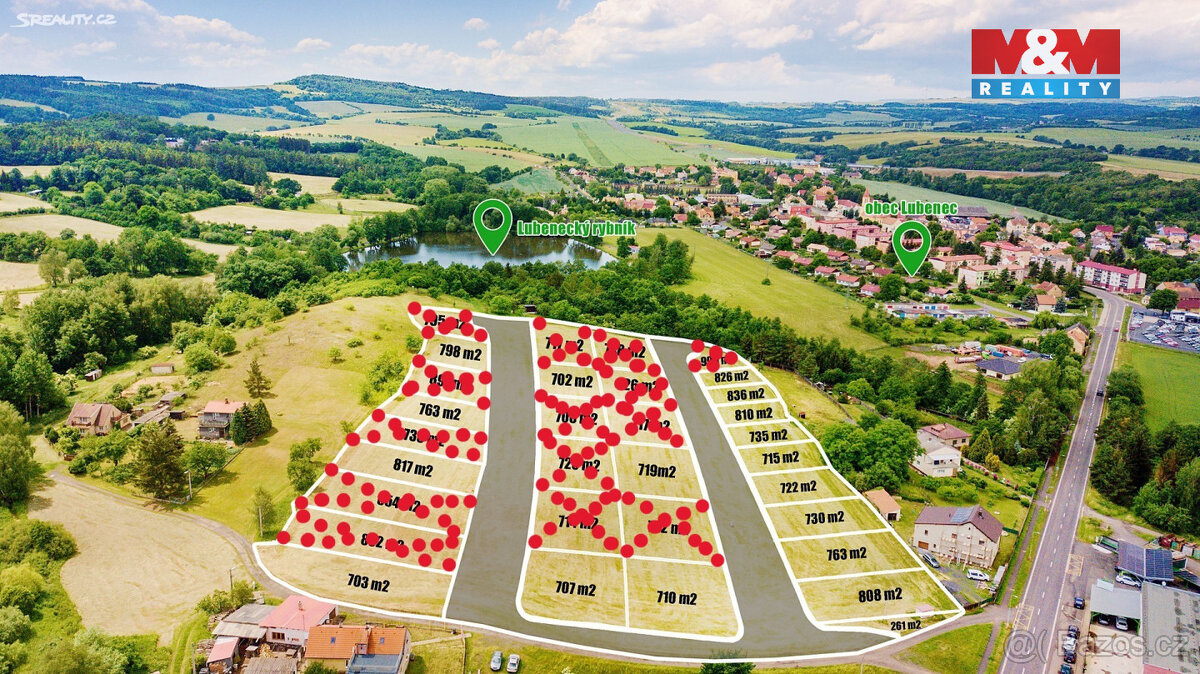 Prodej pozemku k bydlení, 730 m², Lubenec - 3