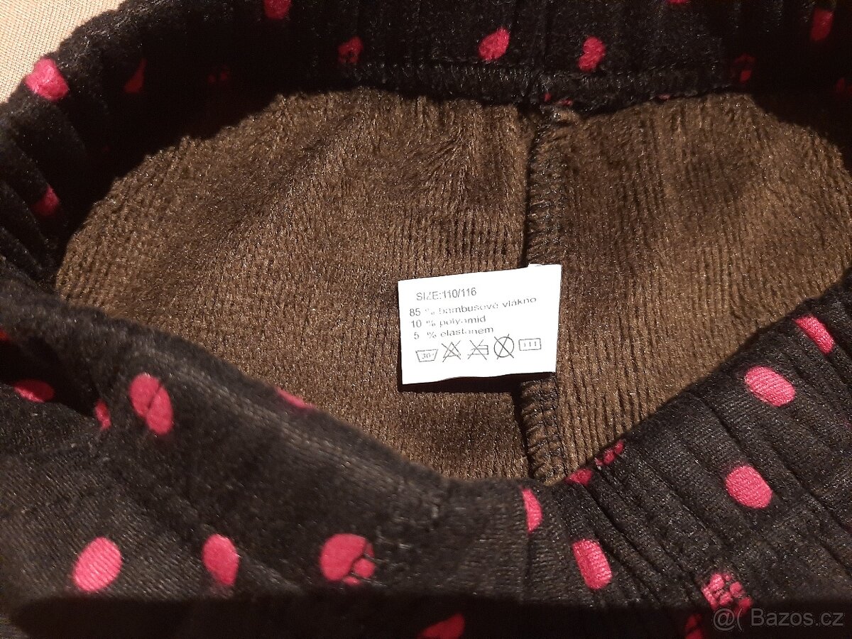 Dívčí zateplené legíny vel.110-116 - 3