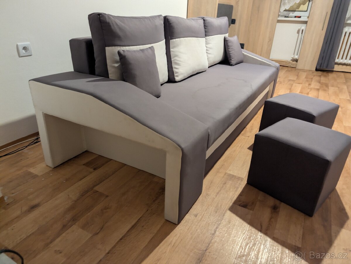 Pohovka + Taburetky - 3