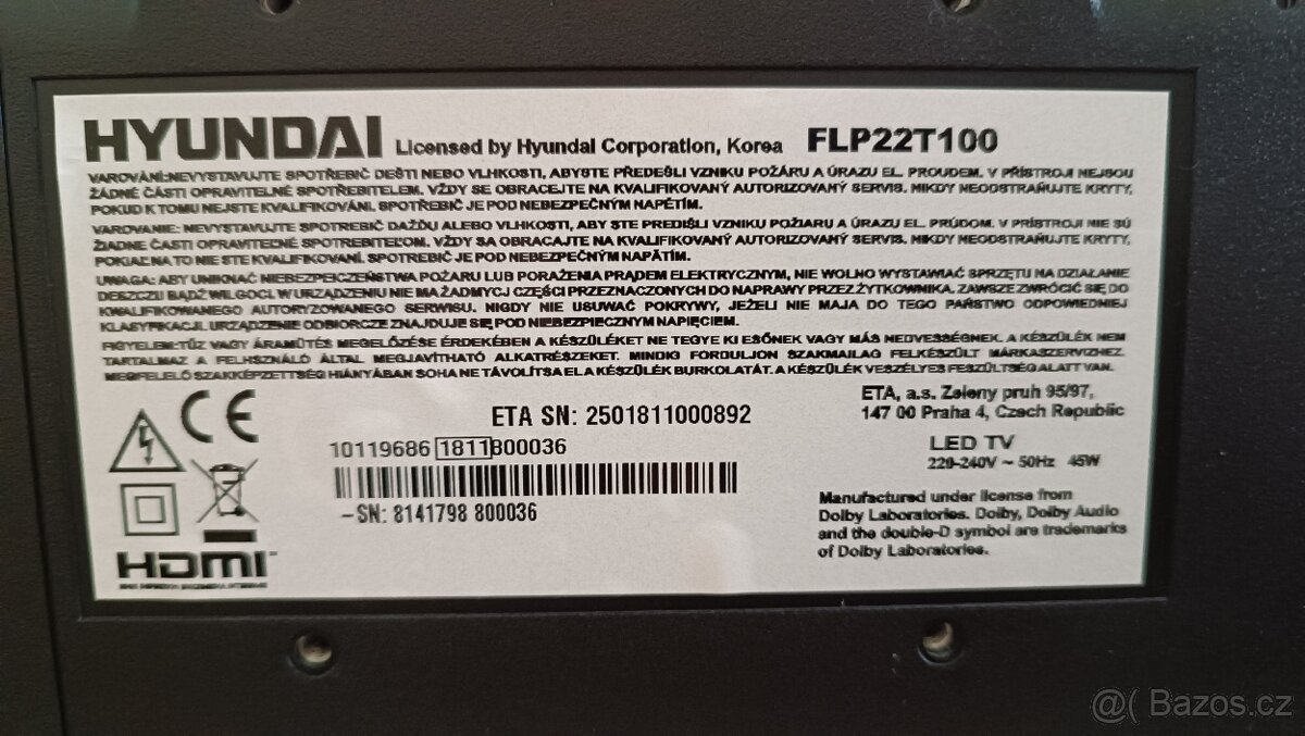 TV HYUNDAI FLP22T100 - 3