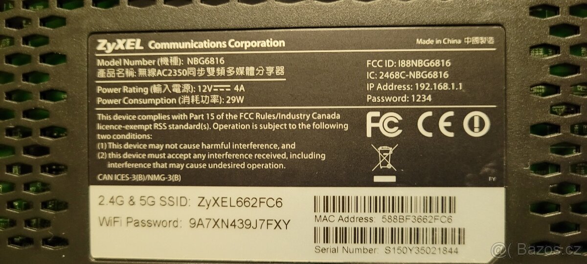 Router Zyxel Armor Z1 - NBG 6816 - 3