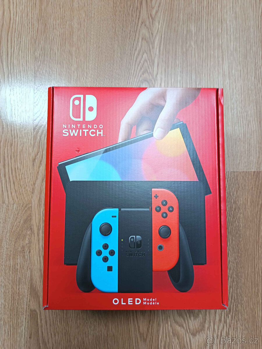 Prodám nové Nintendo Switch OLED (Neon Blue / Red) v záruce - 3