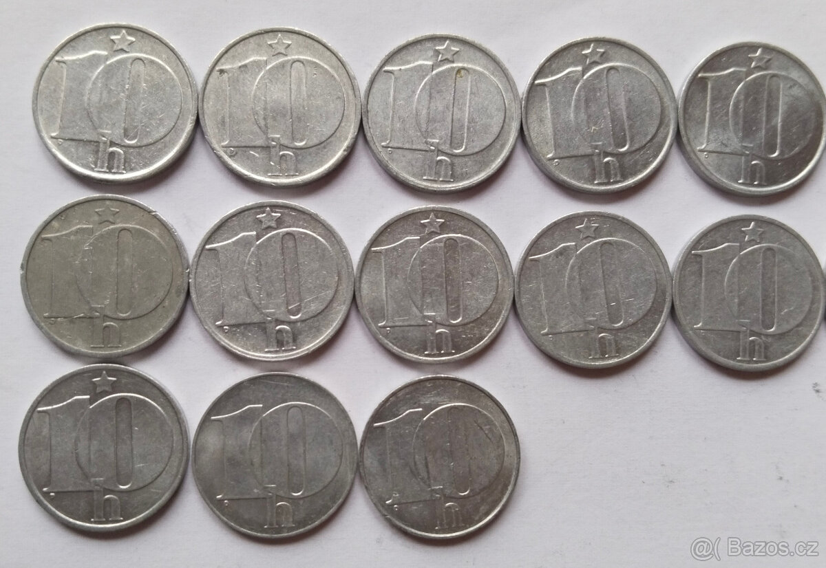 19x 10 haléřů Československo Celá sada - 3