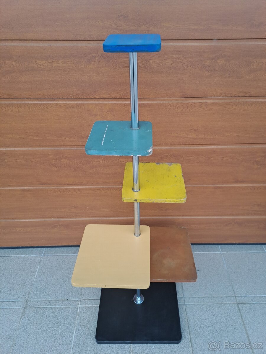 chrom - chromovaný květinový stojan - stolek THONET - KOVONA - 3