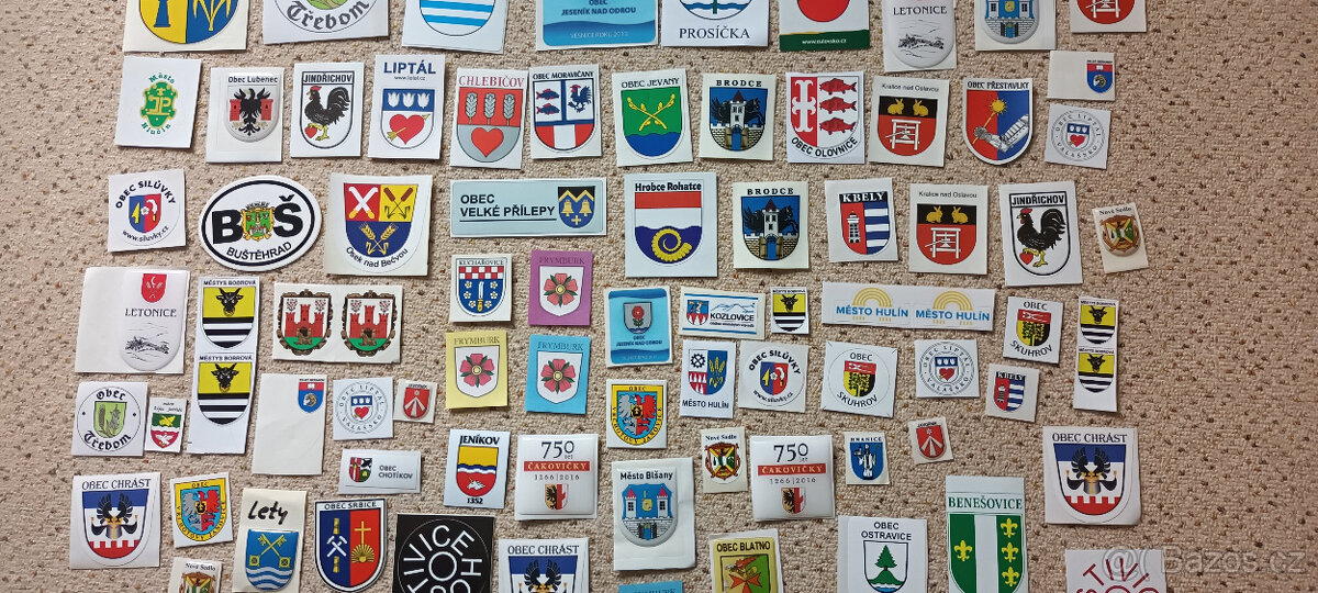 samolepky ERBY - konvolut + placky - 3