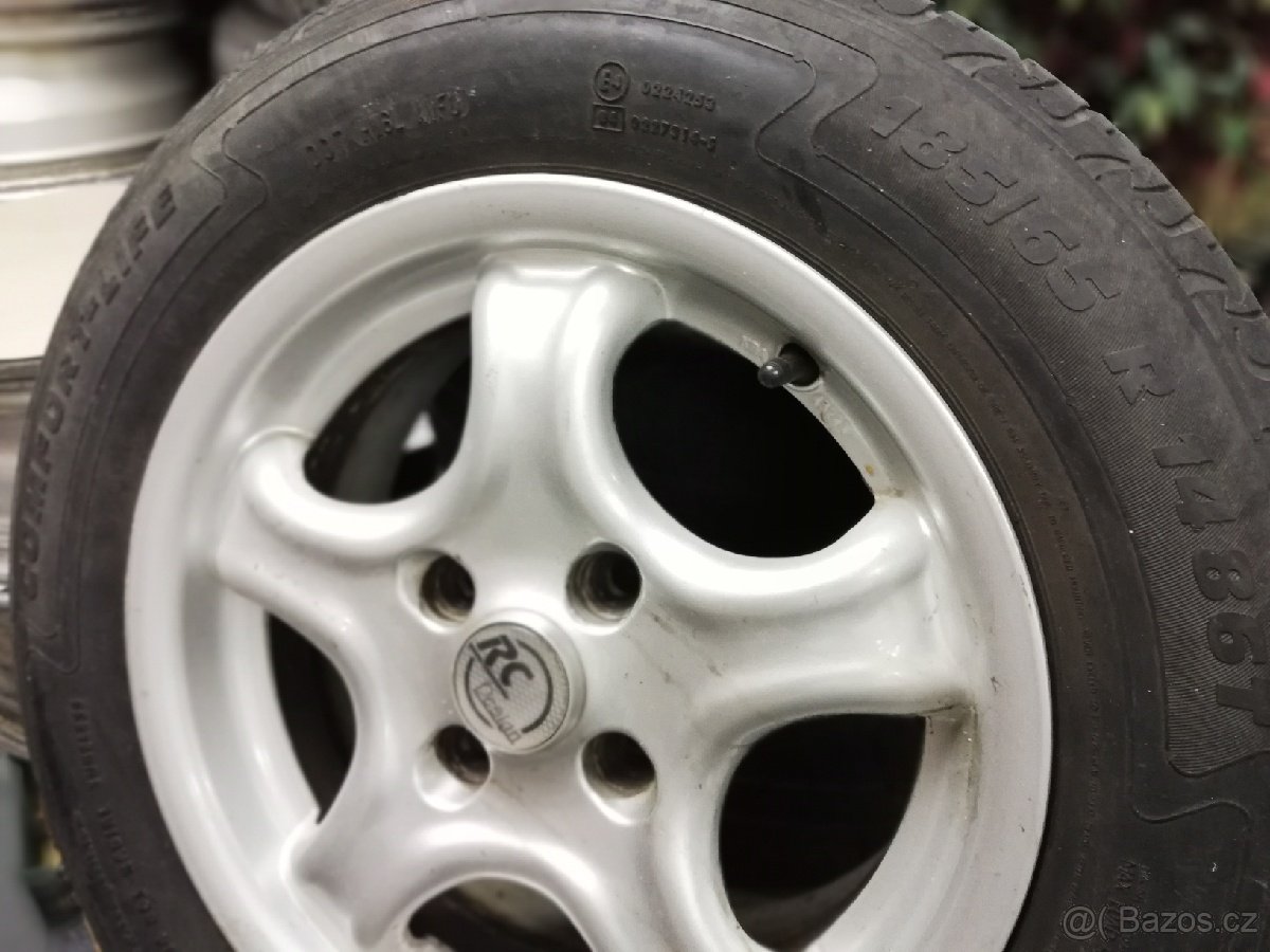 14" pneu letní + al kola 185/65-R14 - Opel, VW, Daewoo - 3