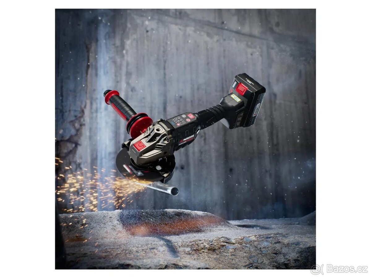 Zcela nová Parkside úhlová bruska + 4 Ah baterie + nabíječka - 3