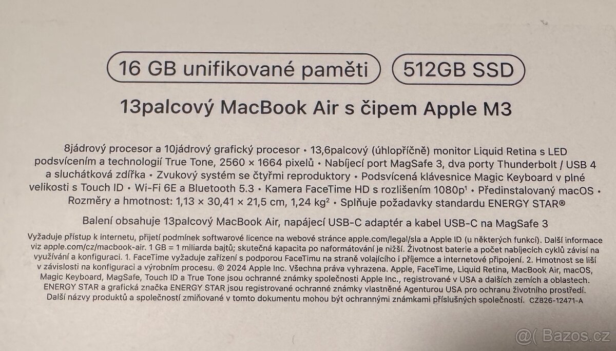 MacBook Air 13", M3, 16GB, 512GB - 3