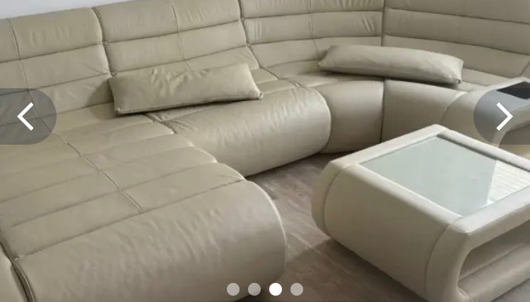 Kožená velká sedací souprava - 3