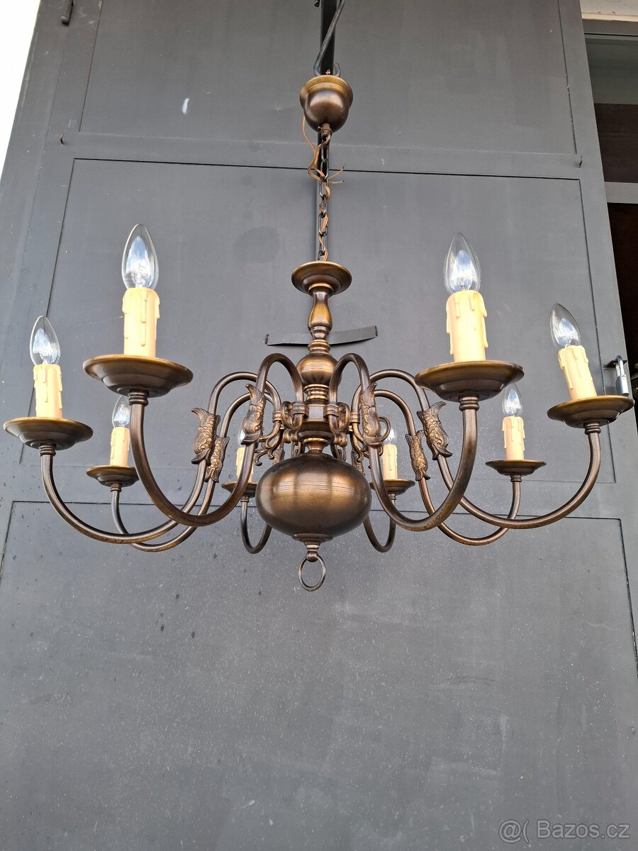 Xl mosazný vlámský lustr - 3