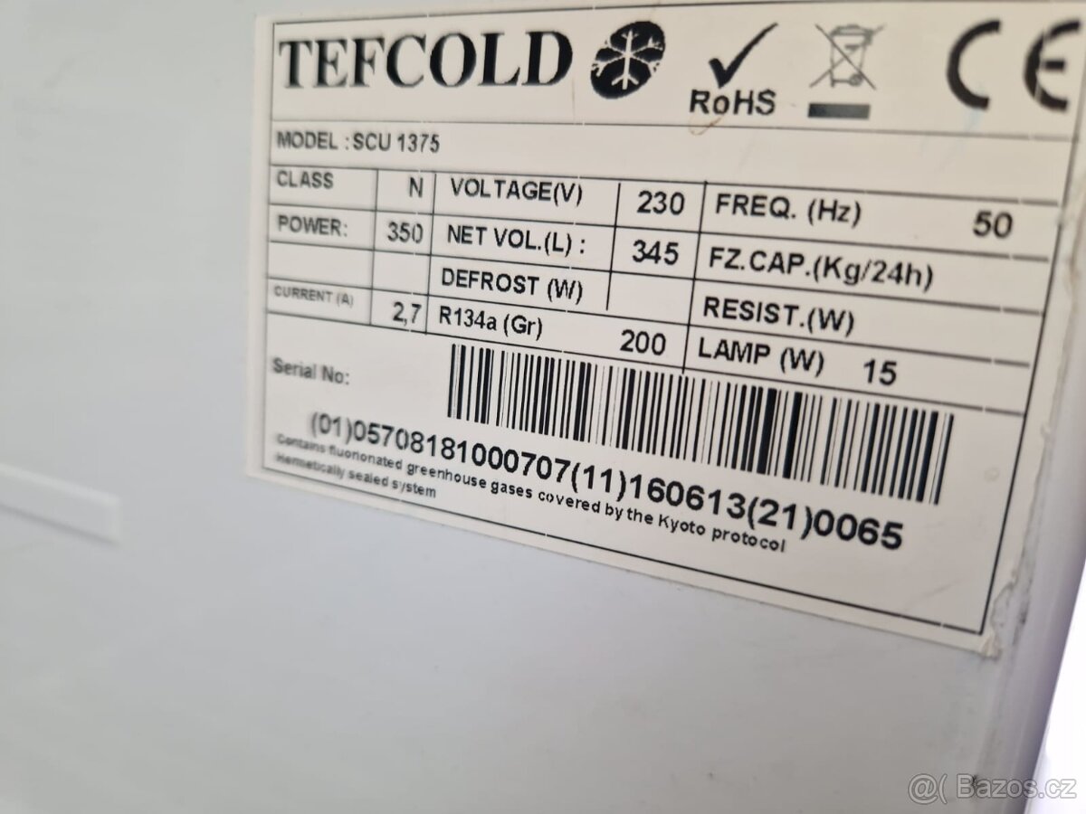 Prosklená lednice Tefcold - 3