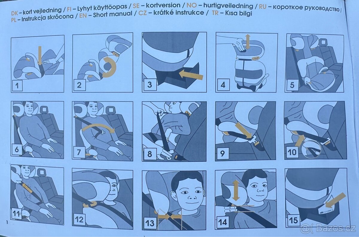 Dětská autosedačka Cybex Solution, 15–36 kg, červená, 700,- - 3