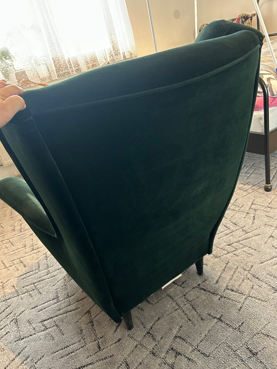 Křeslo ikea Strandmon a podnožka - 3