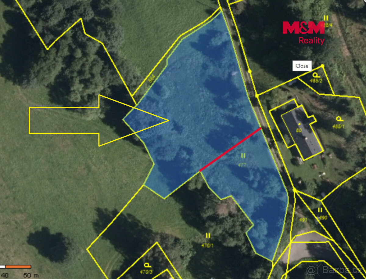 Prodej zahrady, 2000 m², Bernartice - 3
