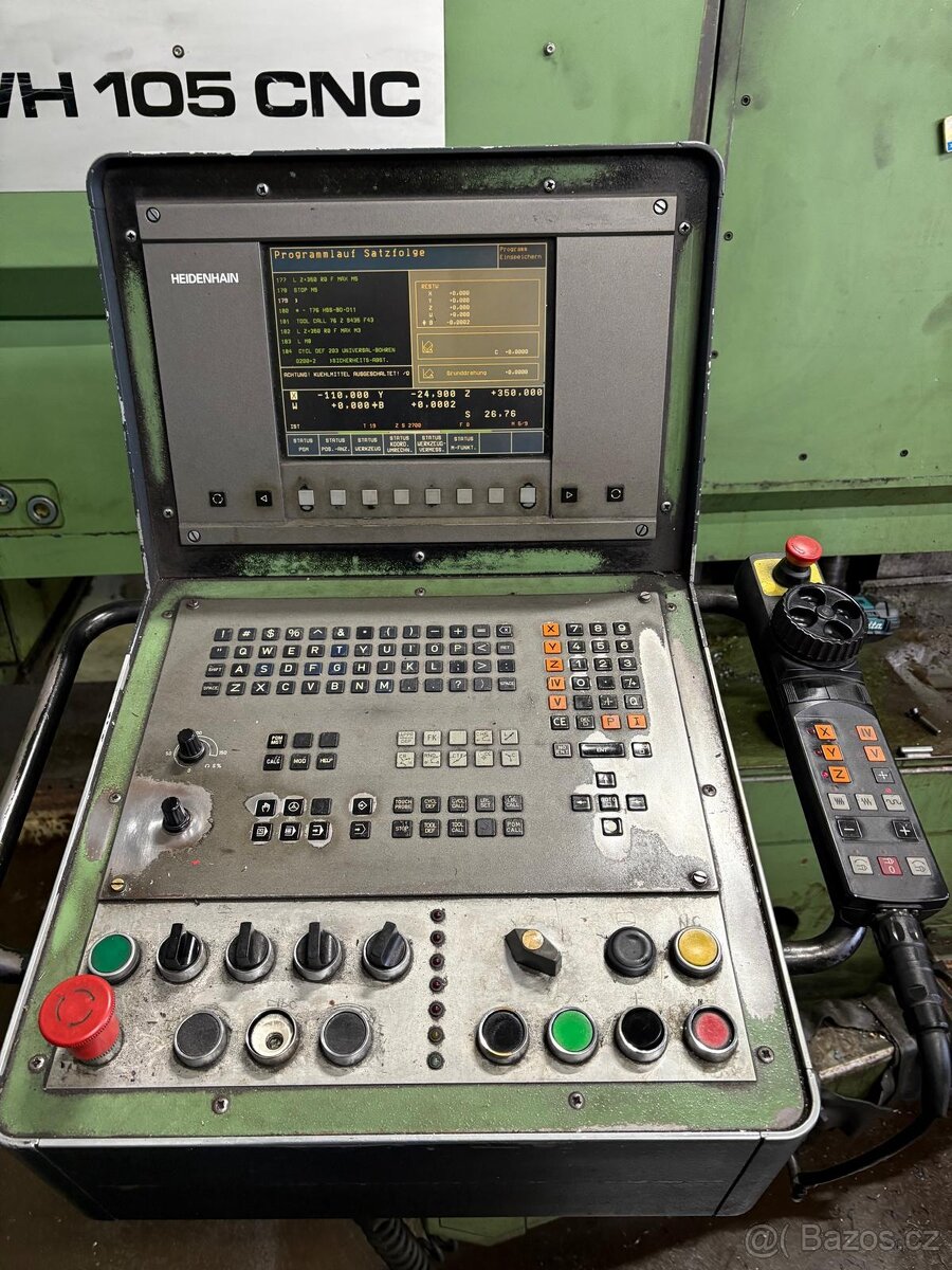 Horizontální vyvrtávačka WH105 CNC, 1999, 16000 prac. hodin - 3